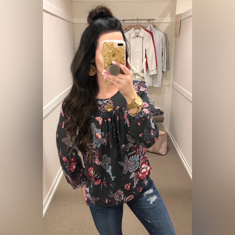 LOFT Floral Blouse - Size Small